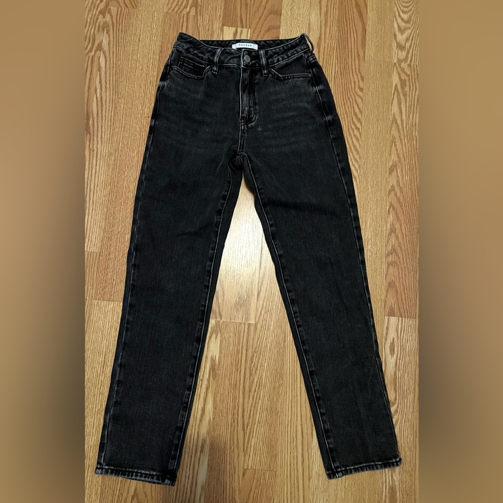 PacSun Mom Jeans in Vintage Black Wash Size 22